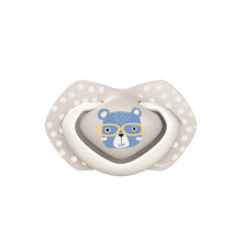 Load image into Gallery viewer, Canpol babies Silicone Soother Light touch 6-12m Symmetrical BONJOUR PARIS 2 pcs
