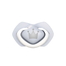 Load image into Gallery viewer, Canpol babies Silicone Soother Light touch 0-6m Symmetrical ROYAL BABY 2 pcs
