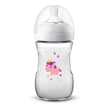 Load image into Gallery viewer, Philips Avent Natural Response Glass Baby Bottle, 1m+,260ml Dragon/Unicorn
