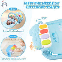Load image into Gallery viewer, penguin Play Piano Mat with 5 Detachable Toys for Newborn Infant
