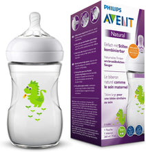 Load image into Gallery viewer, Philips Avent Natural Response Glass Baby Bottle, 1m+,260ml Dragon/Unicorn
