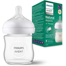 Load image into Gallery viewer, Philips Avent Natural Response Glass Baby Bottle, 0m+,120ml
