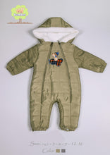 Load image into Gallery viewer, Lined velvet coverall, striped, embroidered with a plane
