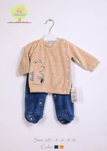 Load image into Gallery viewer, Newborn velvet teddy bear embroidered pajamas
