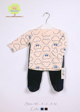 Load image into Gallery viewer, Embroidered velvet pajamas for newborns
