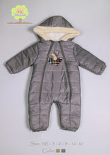 Load image into Gallery viewer, Lined velvet coverall, striped, embroidered with a plane
