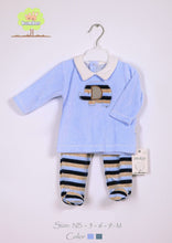 Load image into Gallery viewer, Newborn velvet striped pajamas
