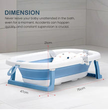 Load image into Gallery viewer, Baybee - Foldable Baby Bath Tub w/ Cushion Seat
