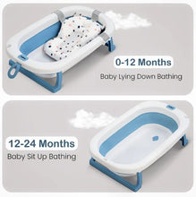 Load image into Gallery viewer, Baybee - Foldable Baby Bath Tub w/ Cushion Seat
