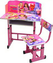 Load image into Gallery viewer, طاوله مدرسيه مع كرسي متعدده الارتفاعات للاطفال
